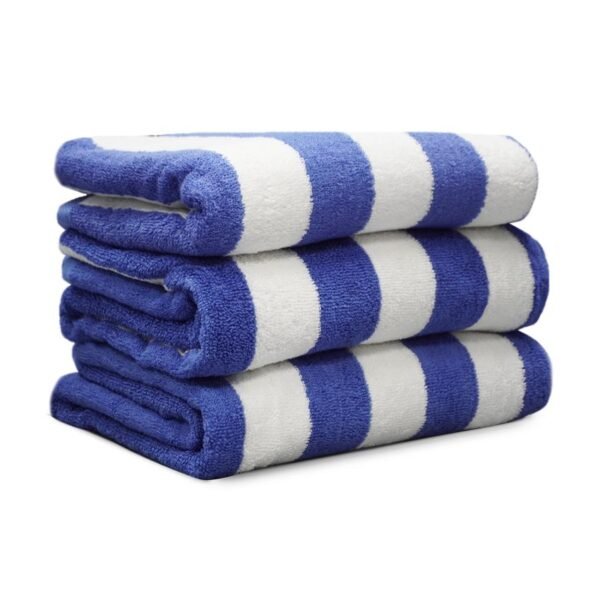 Pool Towel Blue Stripe 30x60