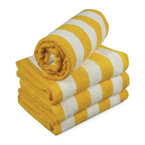 Pool Towels Yellow Stripes 30x70