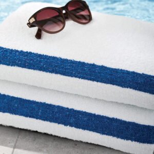 Standard Textile Classic Blue Stripe Pool Towels collection